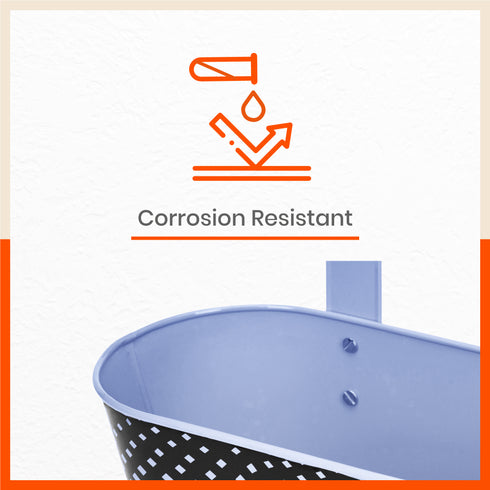 DIA Hanging Metal Pot Holders / Planters for Home / Balcony / Garden | Baby Blue